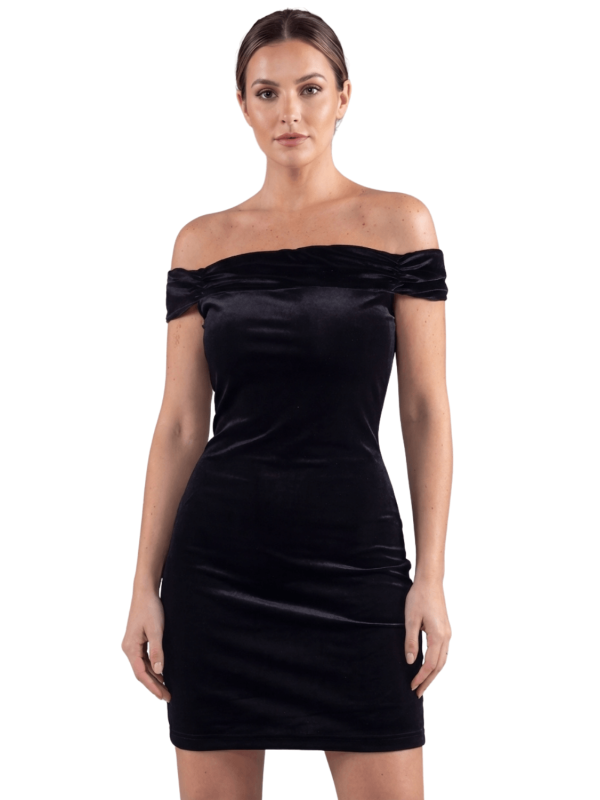Robe velours noir Giulia - LDS2BLK