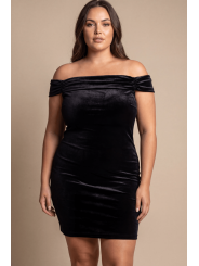 Robe velours noir Giulia - LDS2BLK