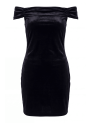 Robe velours noir Giulia - LDS2BLK