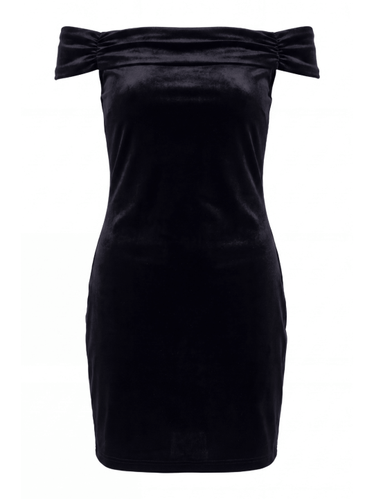 Robe velours noir Giulia - LDS2BLK