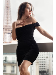 Robe velours noir Giulia - LDS2BLK