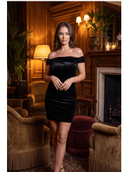 Robe velours noir Giulia - LDS2BLK