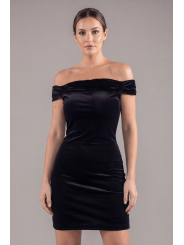 Robe velours noir Giulia - LDS2BLK
