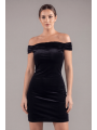 Robe velours noir Giulia - LDS2BLK