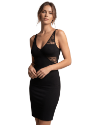 Robe courte à bretelles Victoria - LDC05BLK
