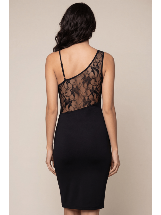 Robe courte à bretelles Victoria - LDC05BLK
