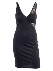 Robe courte à bretelles Victoria - LDC05BLK