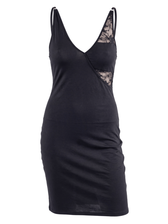 Robe courte à bretelles Victoria - LDC05BLK