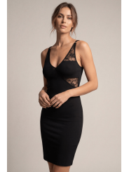 Robe courte à bretelles Victoria - LDC05BLK