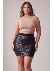 Jupe longue noire imprimé zébré Emma - LSS2-LBLK