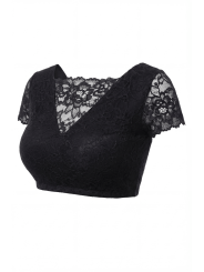 Top court noir bi matière réversible - LTK2-BLK