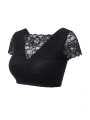 Top court noir bi matière réversible - LTK2-BLK