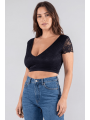 Top court noir bi matière réversible - LTK2-BLK