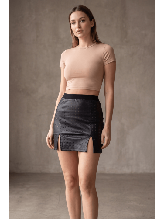 Jupe courte noir Stella - LSL3-SBLK