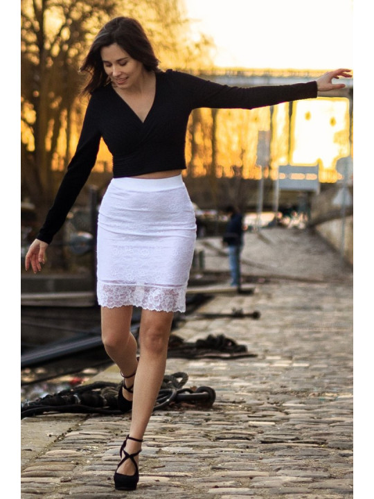 Jupe longue blanche Catalina - LSK2-LWHT