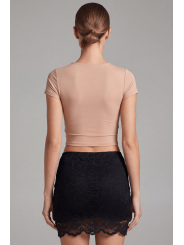 Jupe courte noire Camélia - LSK2-SBLK