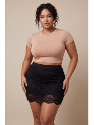 Jupe courte noire Camélia - LSK2-SBLK