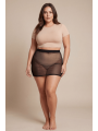 Jupe noire en résille transparente Maya - LSN1