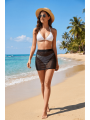 Jupe noire en résille transparente Maya - LSN1