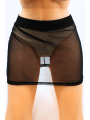 Jupe noire en résille transparente Maya - LSN1