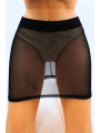 Jupe noire en résille transparente Maya - LSN1