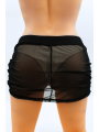 Jupe noire en résille transparente Maya - LSN1