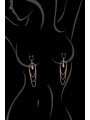 Bijoux de seins avec 3 chainettes doré rose et une perle - SO-0187