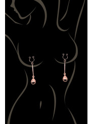 Bijou pince téton, forme perle doré rose - SO-0189