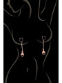 Bijou pince téton, forme perle doré rose - SO-0189