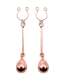 Bijou pince téton, forme perle doré rose - SO-0189