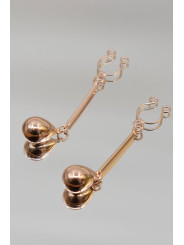 Bijou pince téton, forme perle doré rose - SO-0189