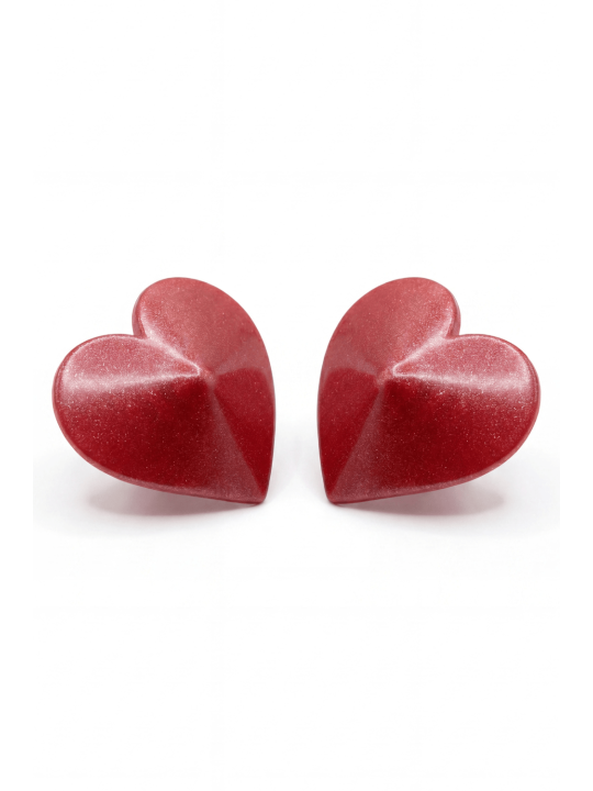 Nipple Métal rouge Cache tétons cœur - 202000106