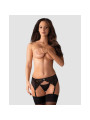 Charms Porte-jarretelles et String - Noir