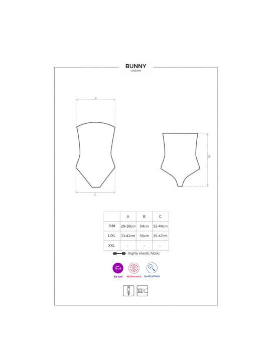 Bunny Costume 4 pcs - Noir