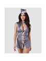 Stewardess Costume 3 pcs - Gris