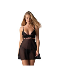 Nutris babydoll et String - Noire