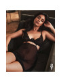 Nutris babydoll et String - Noire