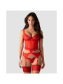 Cupide Desir corset et string - Rouge