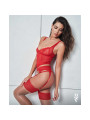 Cupide Desir corset et string - Rouge