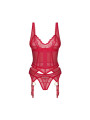 Cupide Desir corset et string - Rouge
