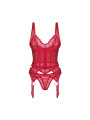 Cupide Desir corset et string - Rouge