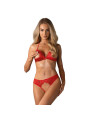 870-SEC-3 Ensemble ouvert 2 pcs - Rouge