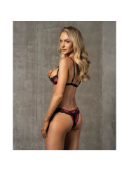 Tulia Ensemble ouvert 2 pcs - Noir et Fuchsia