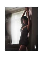 Novenes nuisette et string - Noir