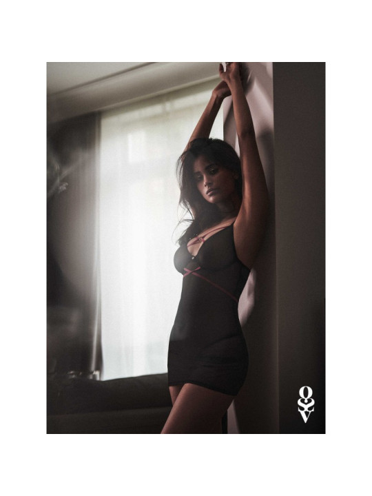 Novenes nuisette et string - Noir