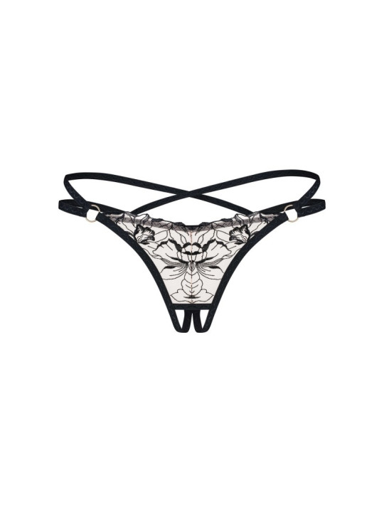 Vila blanes string ouvert - Noir