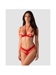 Cupide desir ensemble 2 pièces ouvert - Rouge