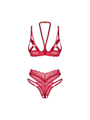 Cupide desir ensemble 2 pièces ouvert - Rouge