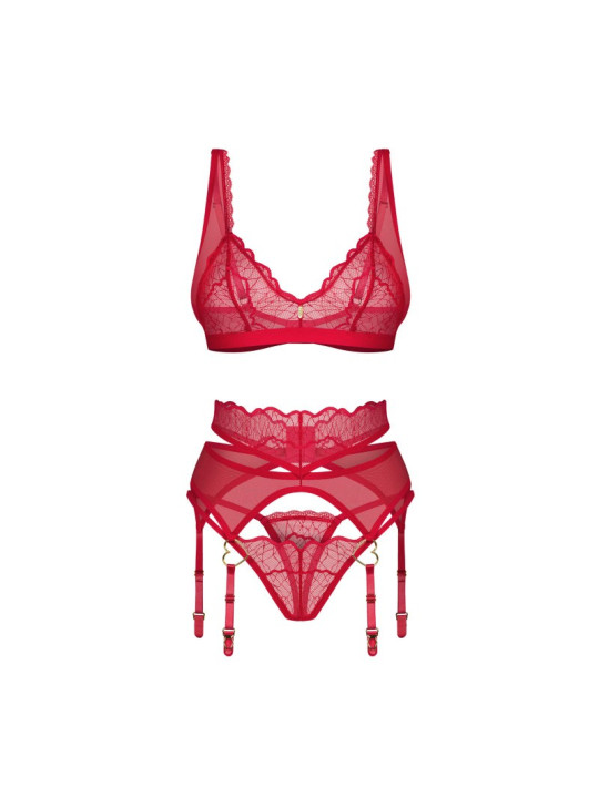 Cupide Desir ensemble 3 pièces - Rouge