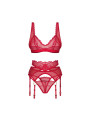 Cupide Desir ensemble 3 pièces - Rouge